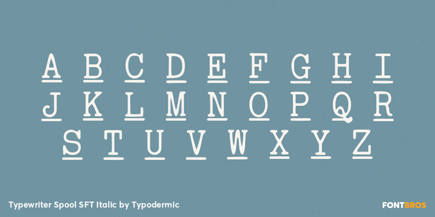 Typewriter Spool SFT Italic Font Poster #2