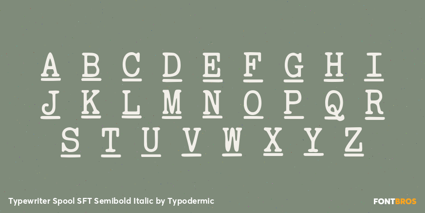 Typewriter Spool SFT Semibold Italic Font Poster #2