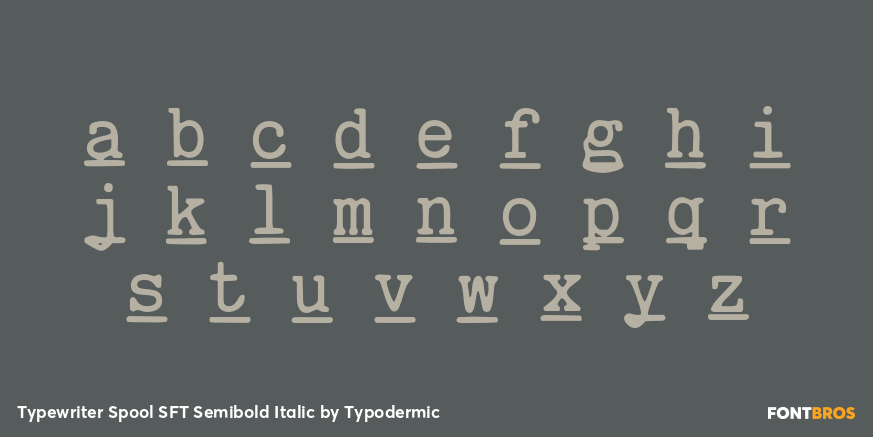 Typewriter Spool SFT Semibold Italic Font Poster #3