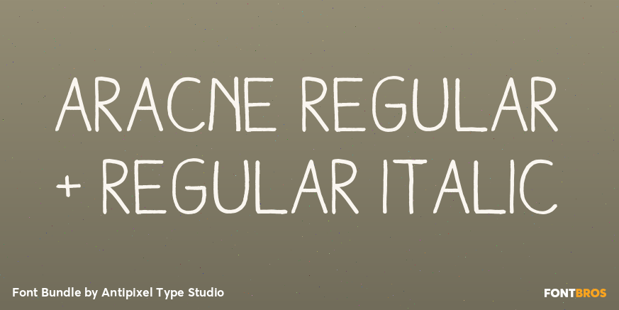 Aracne Regular + Regular Italic Poster