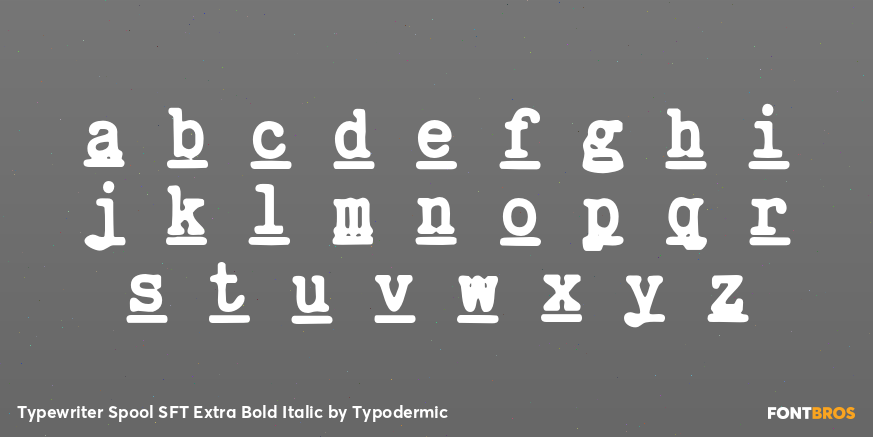 Typewriter Spool SFT Extra Bold Italic Font Poster #3