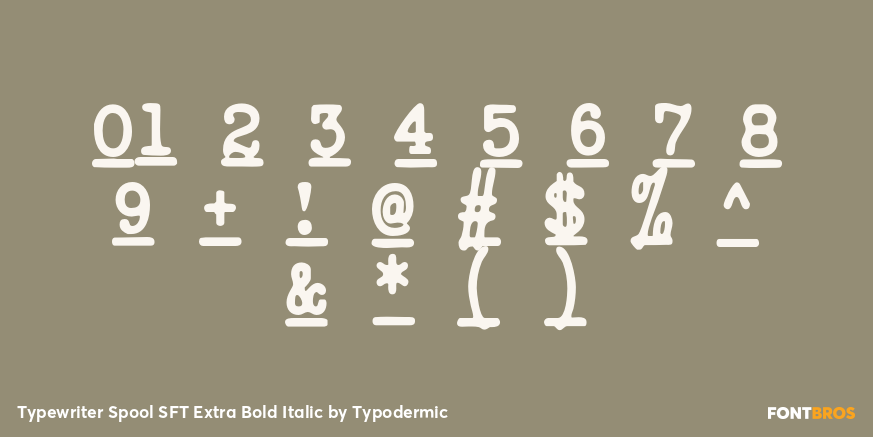 Typewriter Spool SFT Extra Bold Italic Font Poster #4
