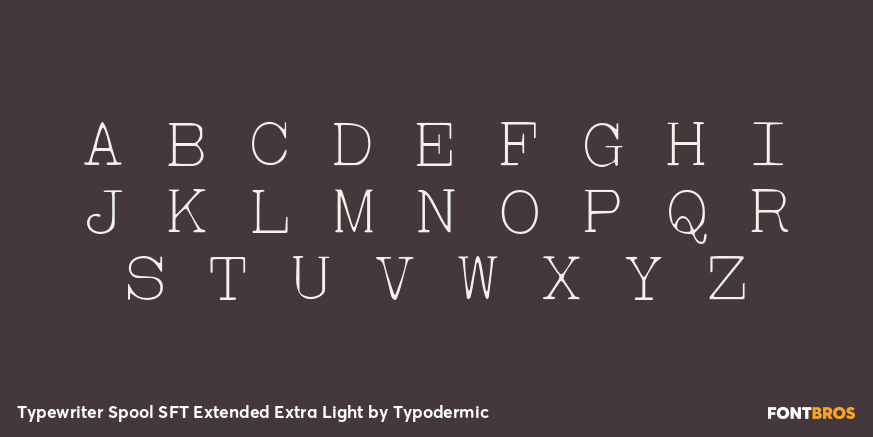 Typewriter Spool SFT Extended Extra Light Font Poster #2