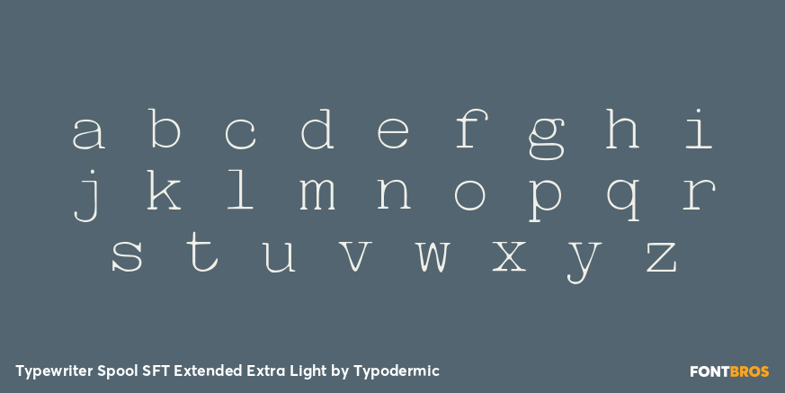 Typewriter Spool SFT Extended Extra Light Font Poster #3