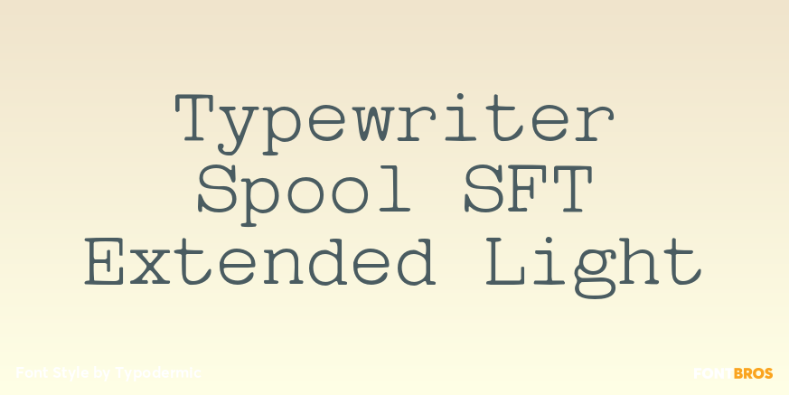 Typewriter Spool SFT Extended Light Font Poster #1