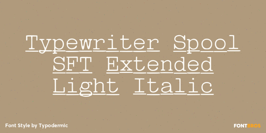 Typewriter Spool SFT Extended Light Italic Poster
