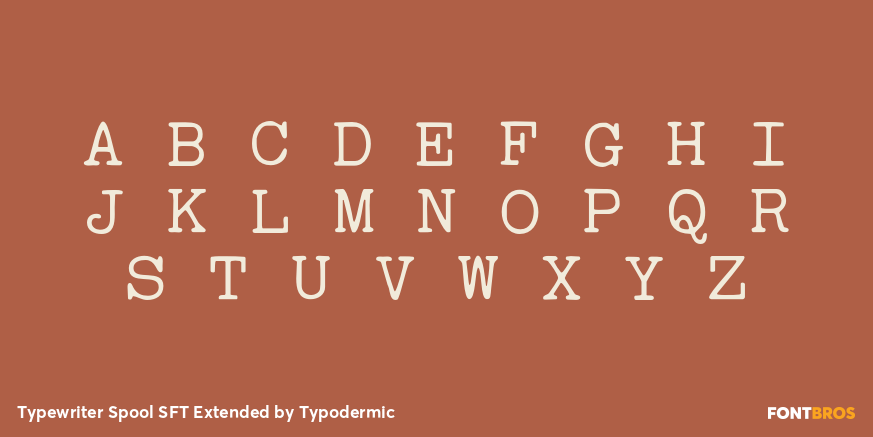 Typewriter Spool SFT Extended Font Poster #2