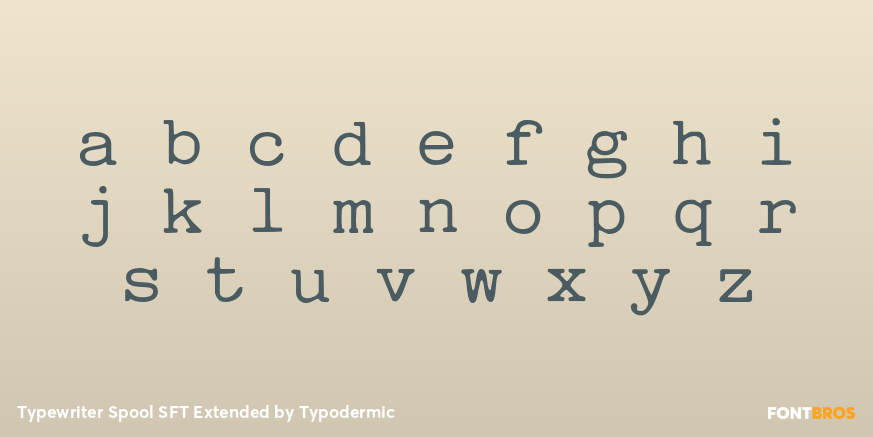 Typewriter Spool SFT Extended Font Poster #3