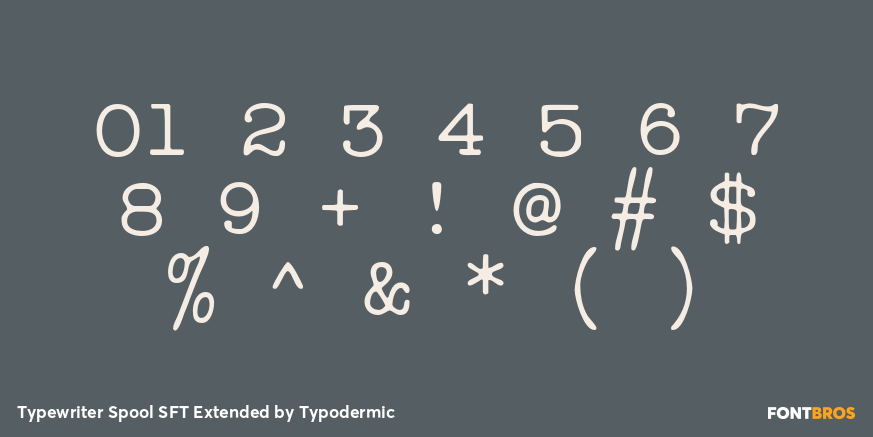 Typewriter Spool SFT Extended Font Poster #4