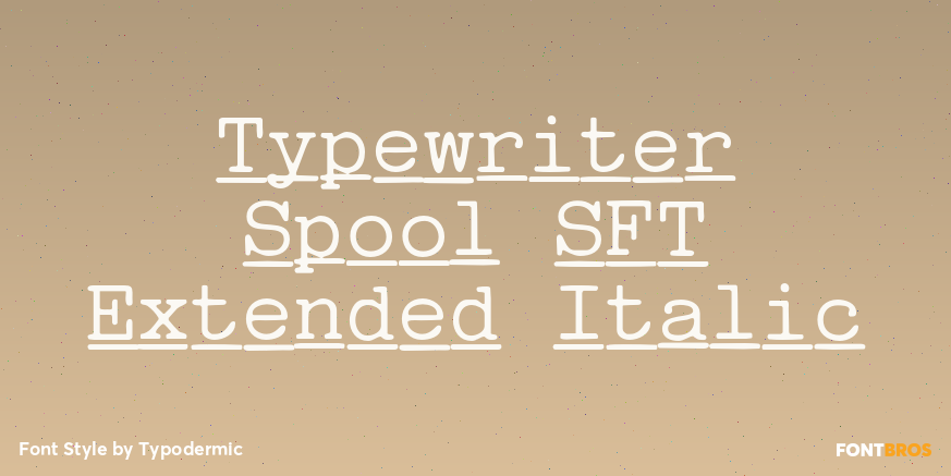 Typewriter Spool SFT Extended Italic Poster