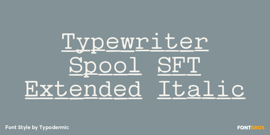 Typewriter Spool SFT Extended Italic Poster