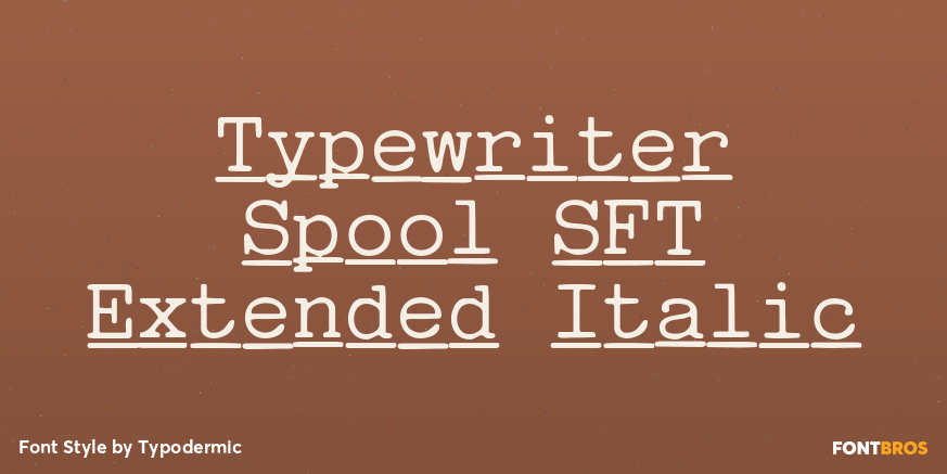Typewriter Spool SFT Extended Italic Poster