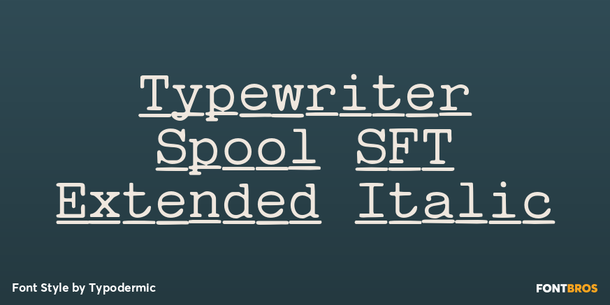 Typewriter Spool SFT Extended Italic Poster