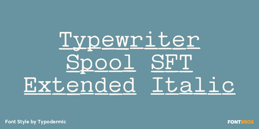 Typewriter Spool SFT Extended Italic Poster