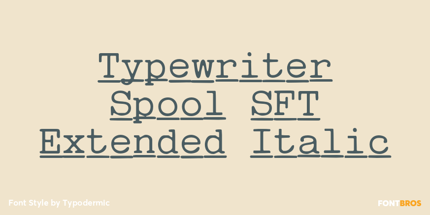 Typewriter Spool SFT Extended Italic Poster