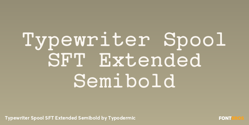 Typewriter Spool SFT Extended Semibold Poster