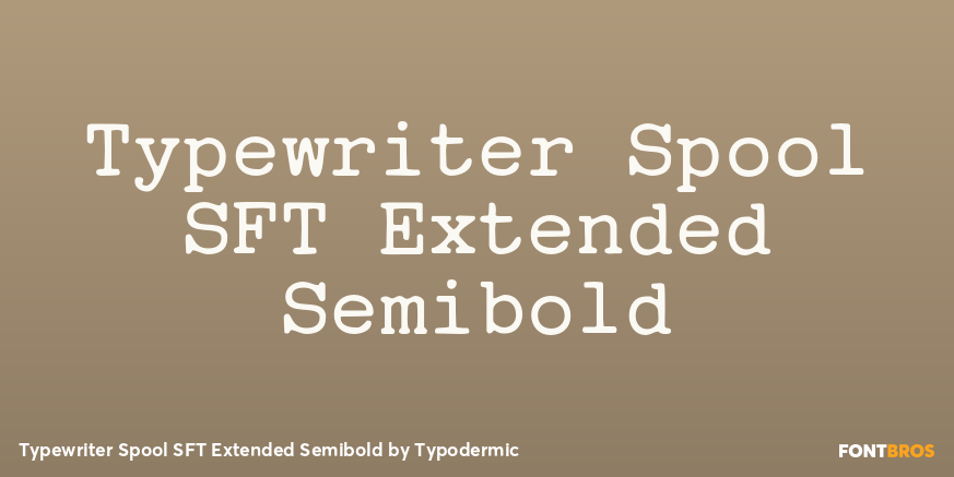 Typewriter Spool SFT Extended Semibold Poster