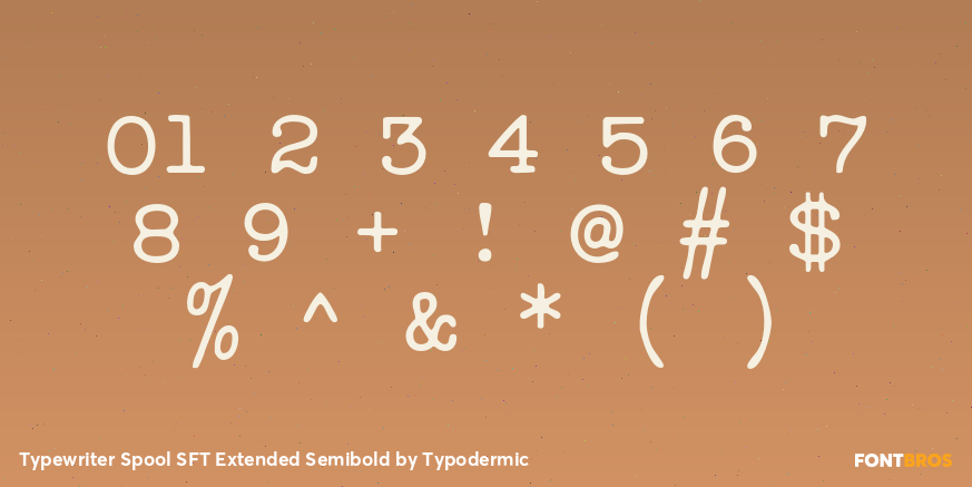 Typewriter Spool SFT Extended Semibold Font Poster #4