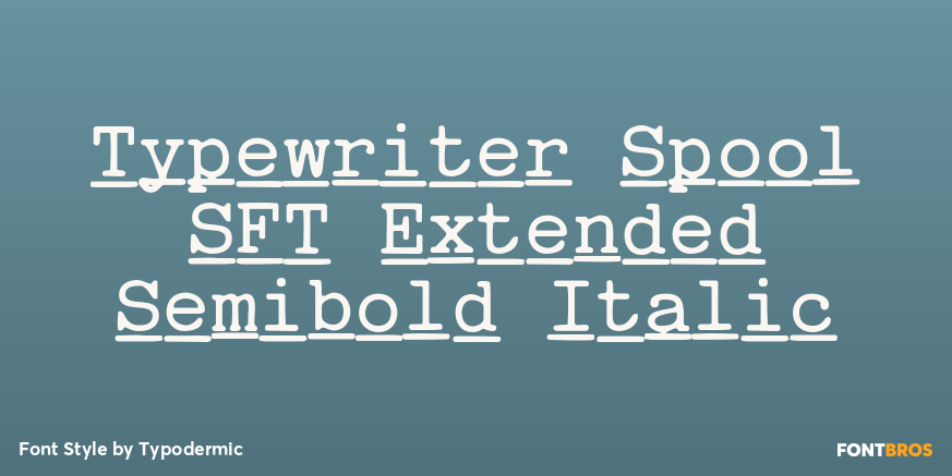 Typewriter Spool SFT Extended Semibold Italic Poster
