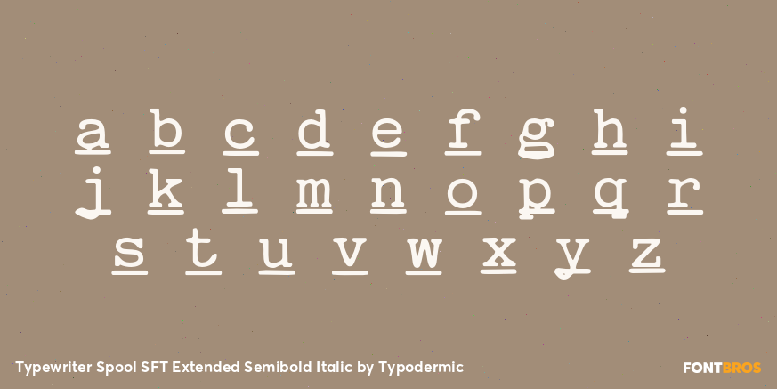 Typewriter Spool SFT Extended Semibold Italic Font Poster #3