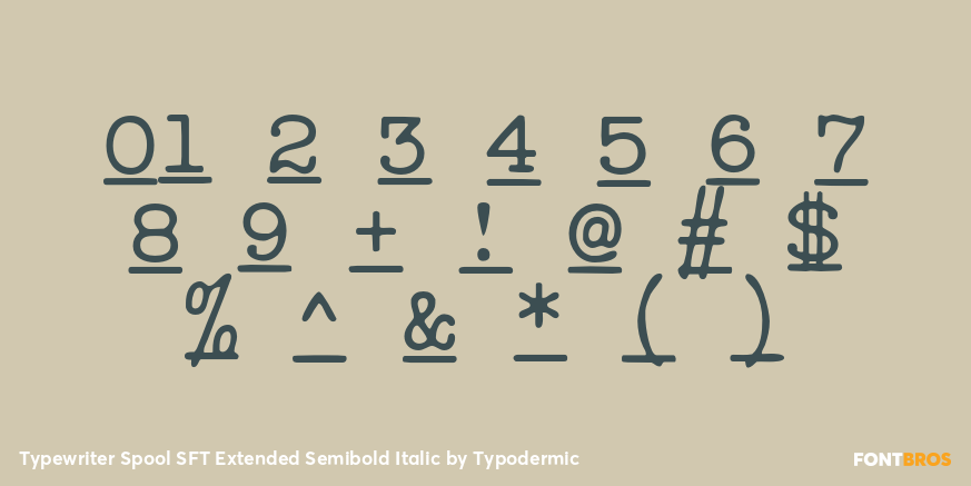 Typewriter Spool SFT Extended Semibold Italic Font Poster #4