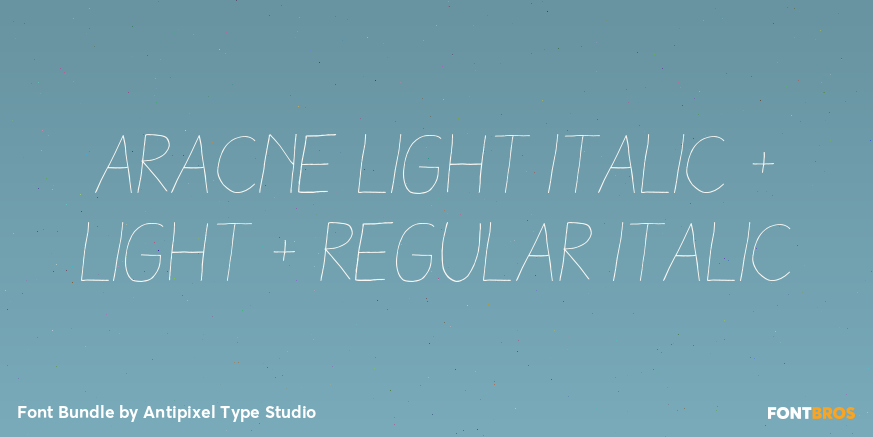 Aracne Light Italic + Light + Regular Italic Poster