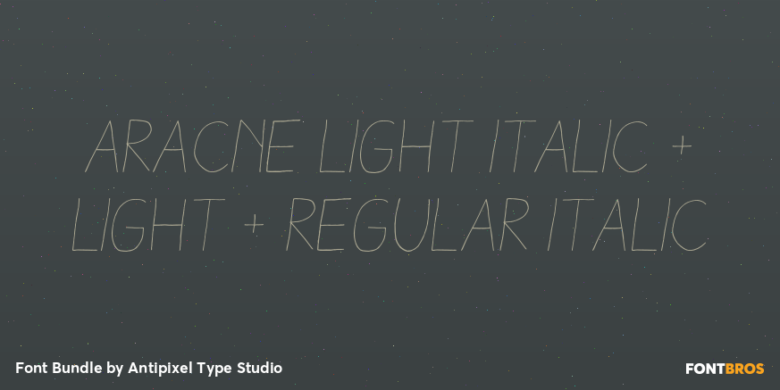 Aracne Light Italic + Light + Regular Italic Poster