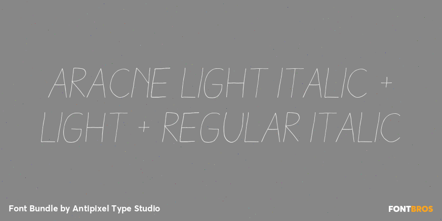 Aracne Light Italic + Light + Regular Italic Font Poster #1