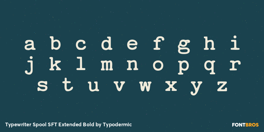 Typewriter Spool SFT Extended Bold Font Poster #3