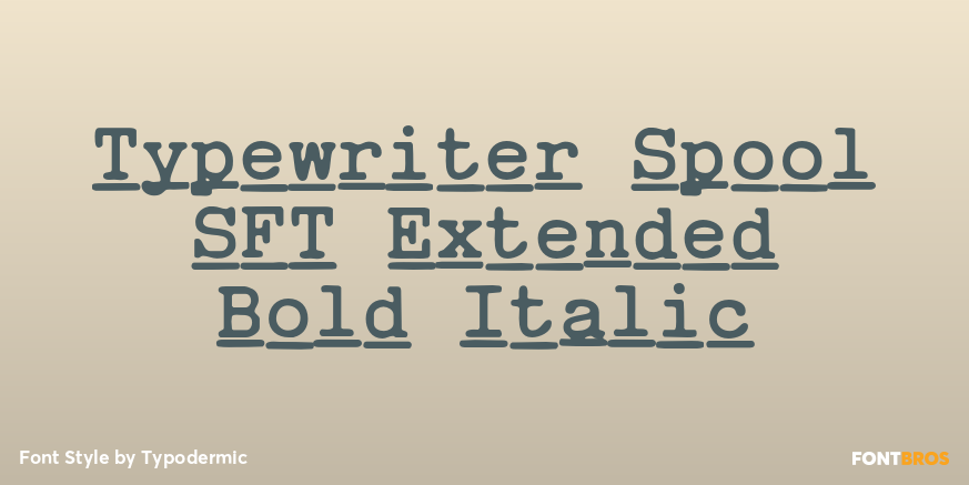Typewriter Spool SFT Extended Bold Italic Poster