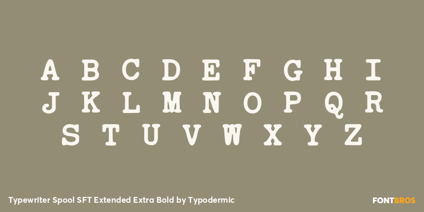 Typewriter Spool SFT Extended Extra Bold Font Poster #2