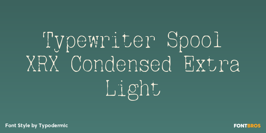 Typewriter Spool XRX Condensed Extra Light Poster