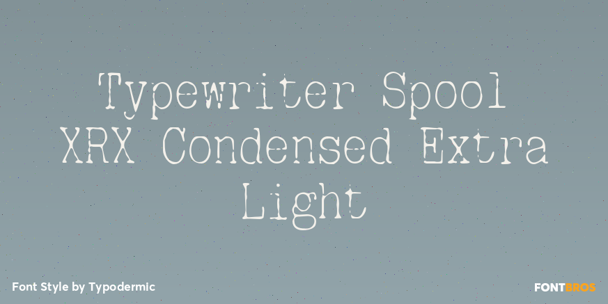 Typewriter Spool XRX Condensed Extra Light Poster