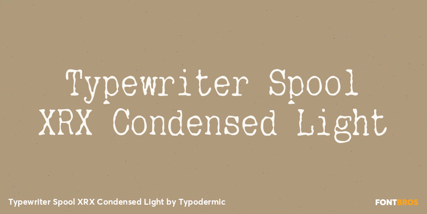 Typewriter Spool XRX Condensed Light Poster