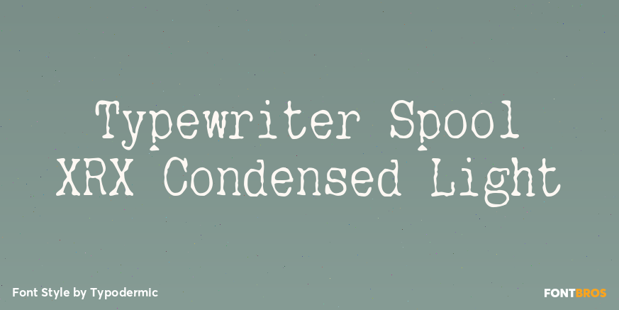 Typewriter Spool XRX Condensed Light Poster