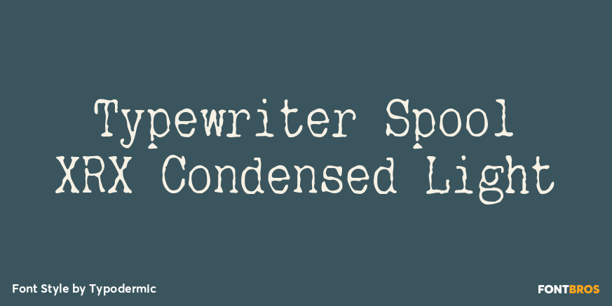 Typewriter Spool XRX Condensed Light Poster