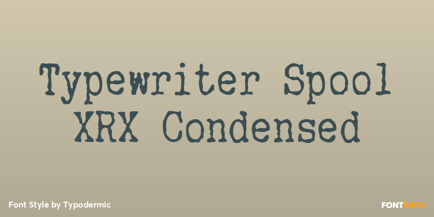 Typewriter Spool XRX Condensed Poster