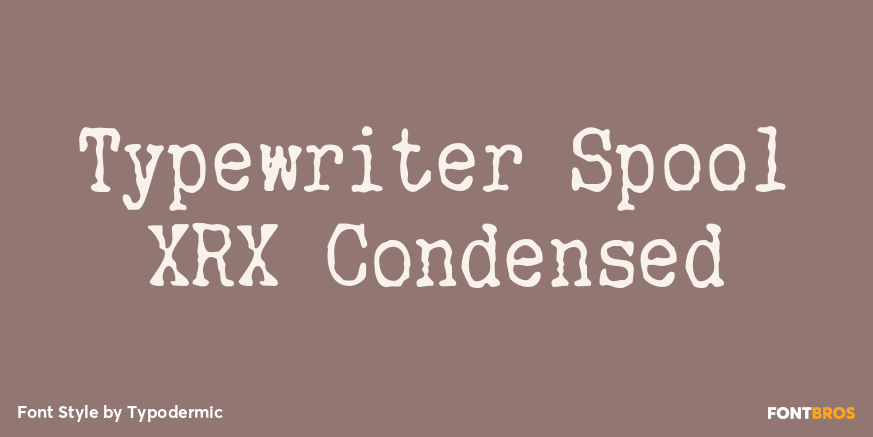 Typewriter Spool XRX Condensed Poster