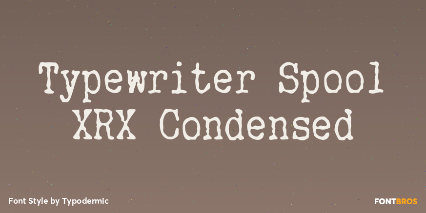 Typewriter Spool XRX Condensed Poster