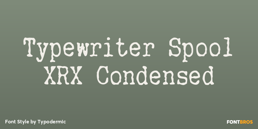 Typewriter Spool XRX Condensed Poster