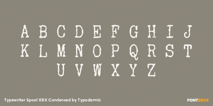 Typewriter Spool XRX Condensed Font Poster #2