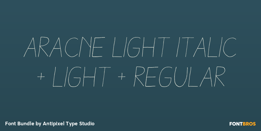 Aracne Light Italic + Light + Regular Poster