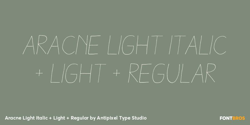 Aracne Light Italic + Light + Regular Poster
