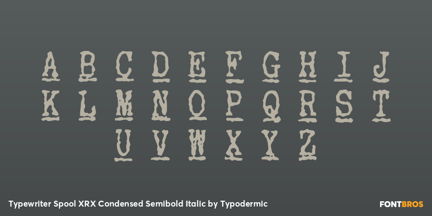 Typewriter Spool XRX Condensed Semibold Italic Font Poster #2