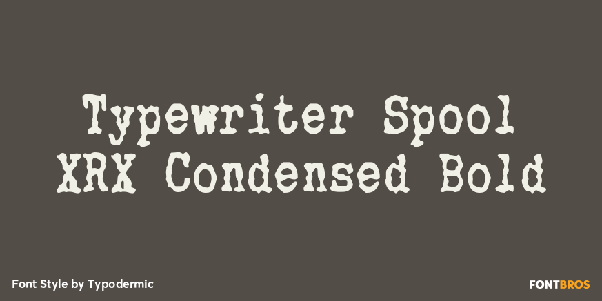 Typewriter Spool XRX Condensed Bold Poster
