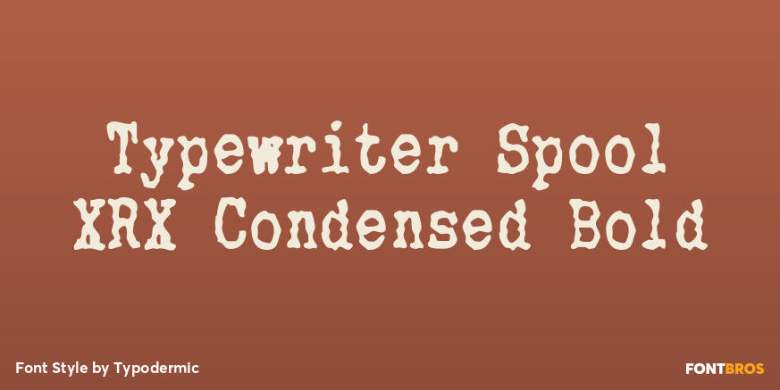 Typewriter Spool XRX Condensed Bold Poster