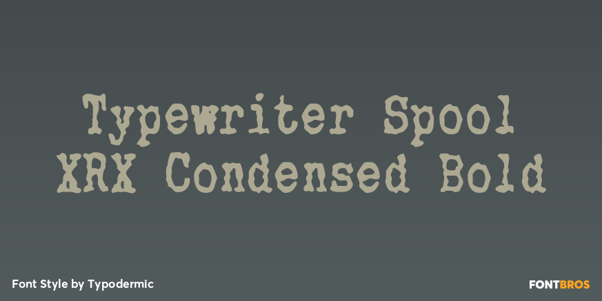 Typewriter Spool XRX Condensed Bold Poster