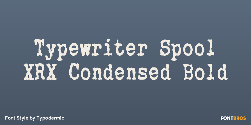 Typewriter Spool XRX Condensed Bold Poster