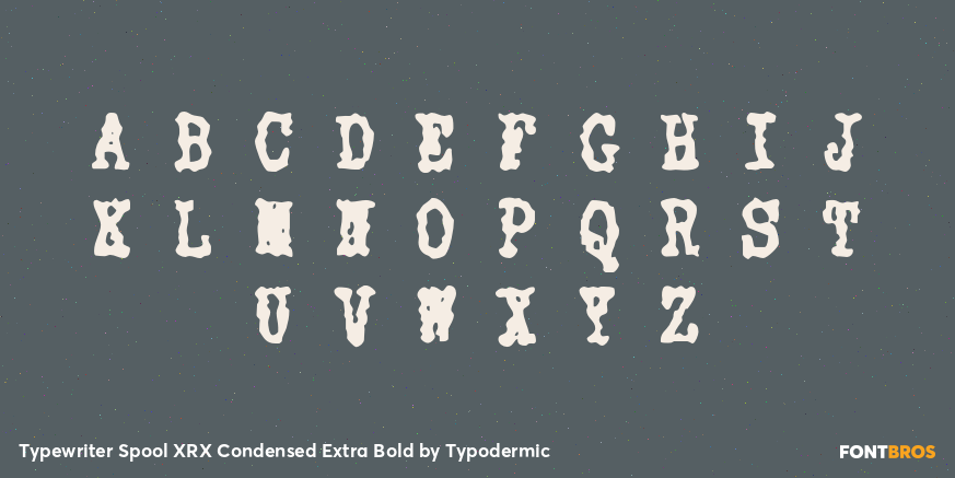 Typewriter Spool XRX Condensed Extra Bold Font Poster #2