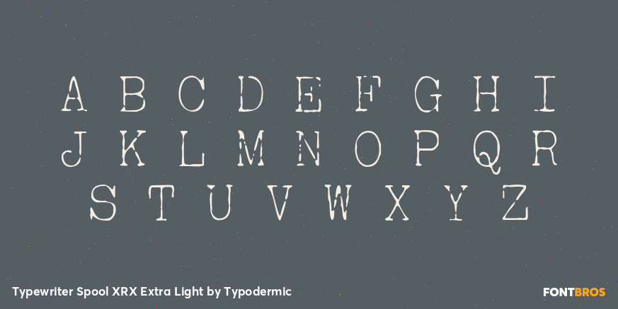 Typewriter Spool XRX Extra Light Font Poster #2